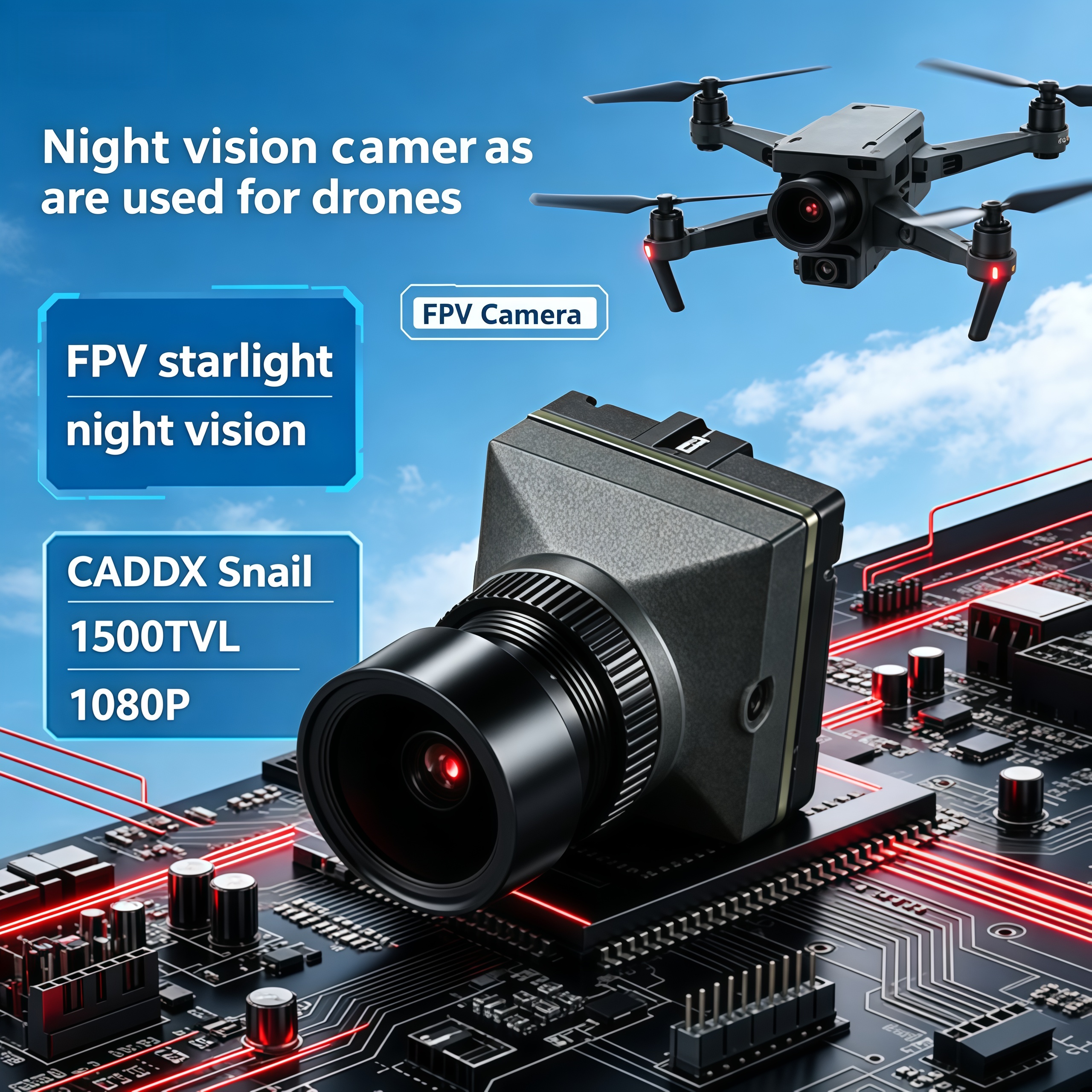 Fpv Drone Camera - 1500TVL HD CADDX Snail FPV Camera