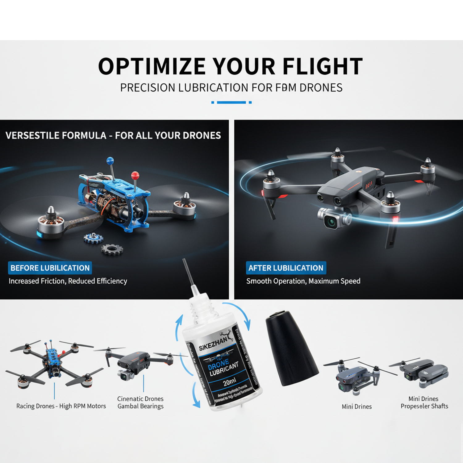 Micro Drone Motor Bearing Lubr - Fpv Drone Quadcopter incelemesi ve fiyatı