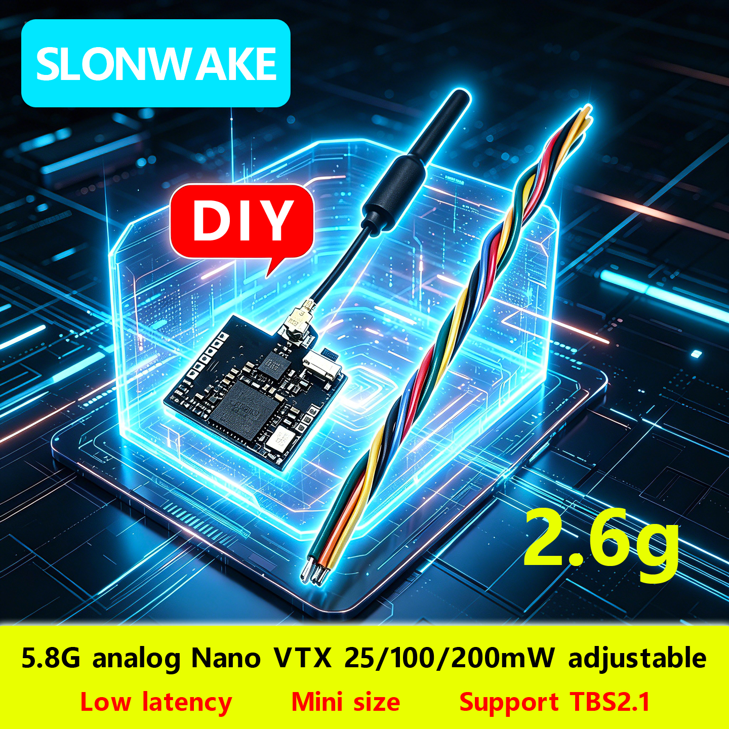 SLONWAKE Nano 5.8G 48CH 200mW  - Fpv Drone Vtx incelemesi ve fiyatı