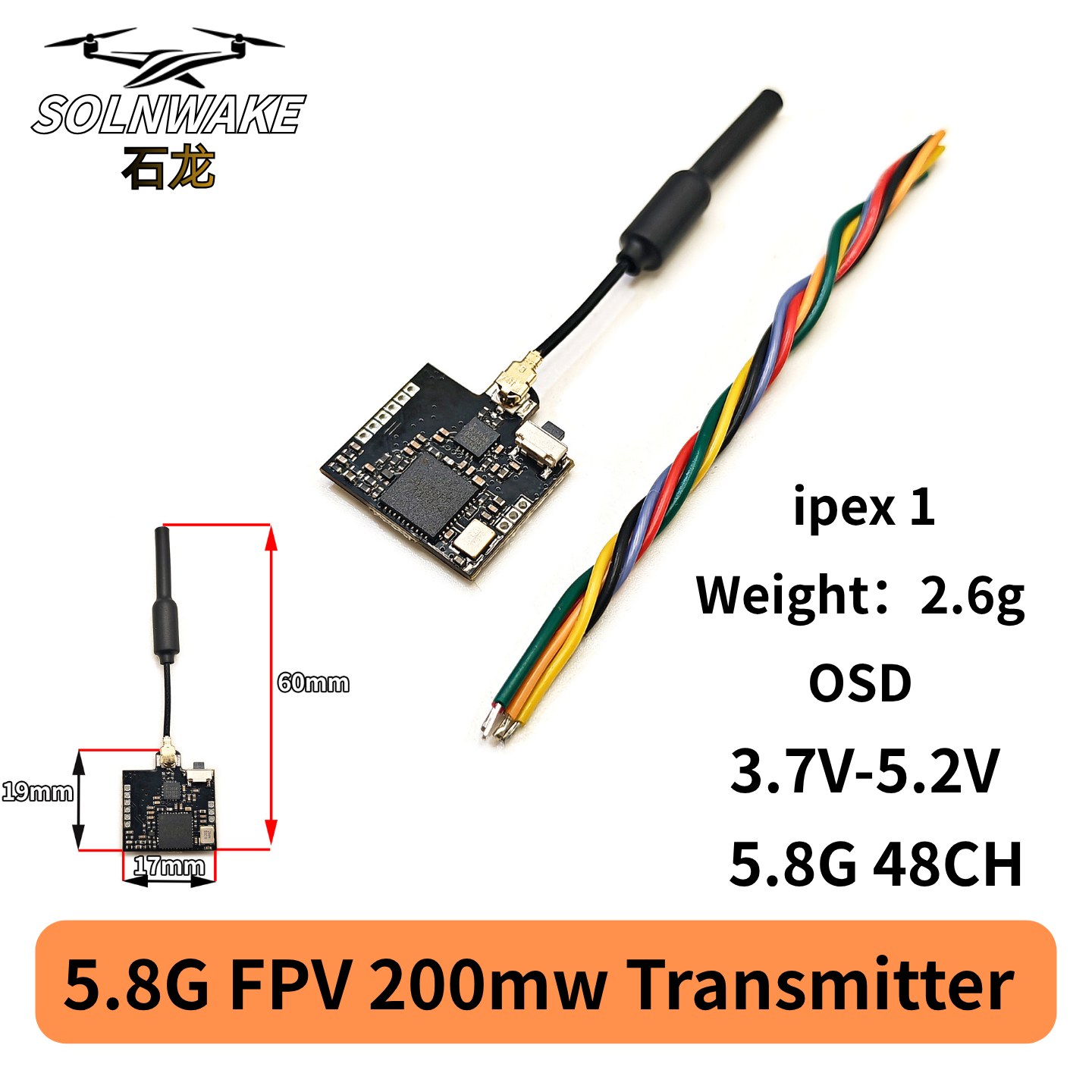 SLONWAKE Nano 5.8G 48CH 200mW  - Fpv Drone Vtx incelemesi ve fiyatı