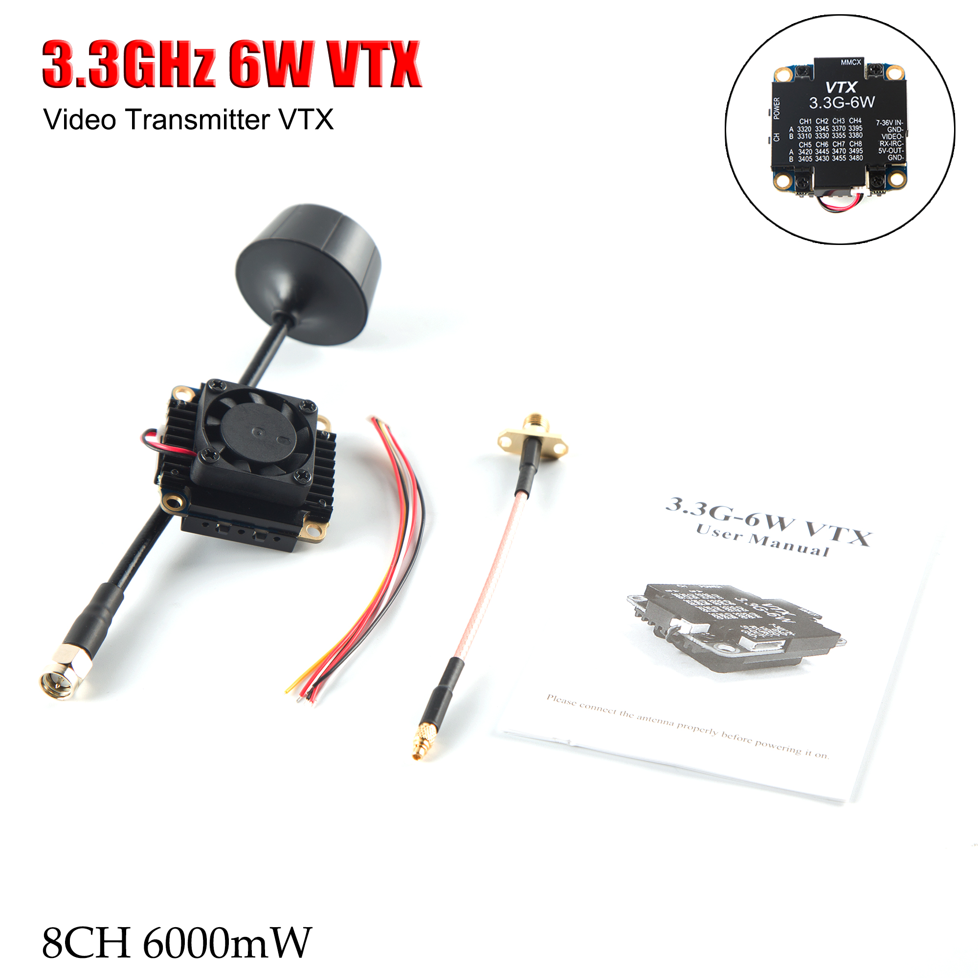 FPV Video Transmitter 3.3G 6W  - Fpv Drone Vtx incelemesi ve fiyatı
