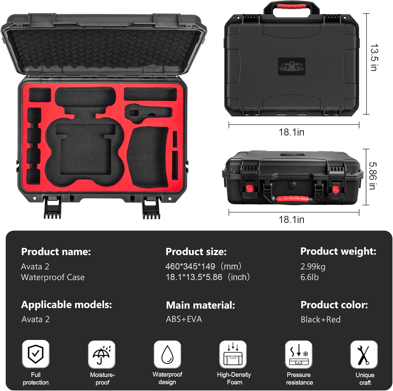 Avata 2 Case,Waterproof Carryi - Fpv Drone Goggles incelemesi ve fiyatı